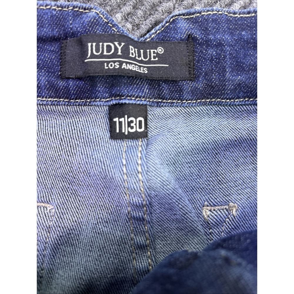 Judy Blue High Rise wide leg Jeans Women's 11/30 Blue Stretch Denim - Picture 7 of 10